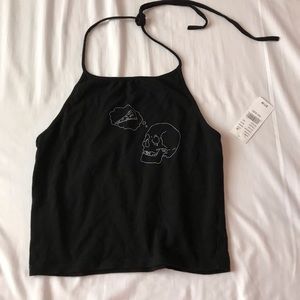 NWT Brandy Melville black halter top